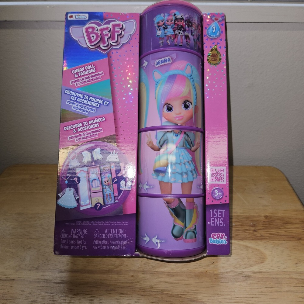 BFF By Cry Babies Unbox Doll & Fashions Jenna 8" Doll Series 1